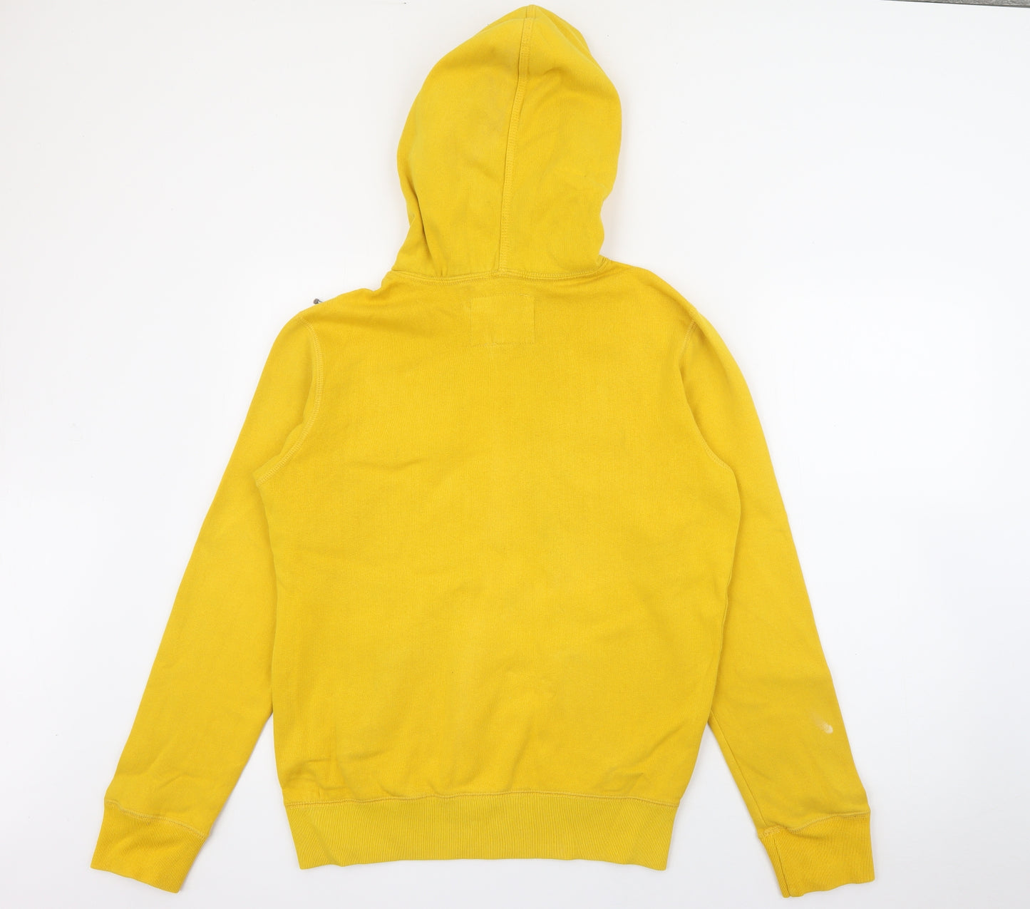 American Eagle Outfitters Mens Yellow  Cotton Pullover Hoodie Size XS