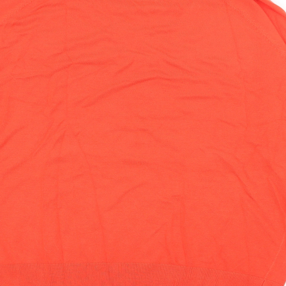 Dunnes Stores Womens Orange Crew Neck  Viscose Pullover Jumper Size XL