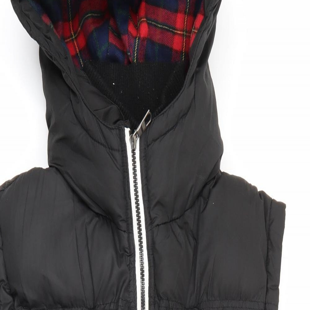 Jack Wills Womens Black   Gilet Coat Size 16  Zip
