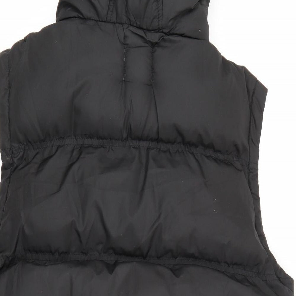 Jack Wills Womens Black   Gilet Coat Size 16  Zip
