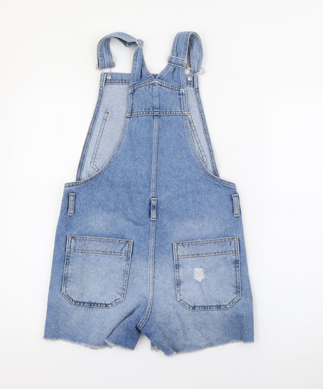 Topshop Womens Blue  Cotton Dungaree One-Piece Size 8