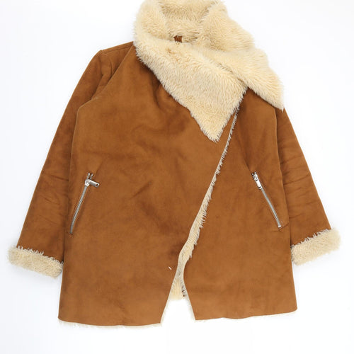 Pull & Bear Womens Brown   Jacket  Size M  Snap