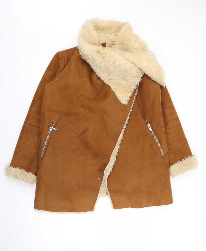 Pull & Bear Womens Brown Jacket Size M Snap
