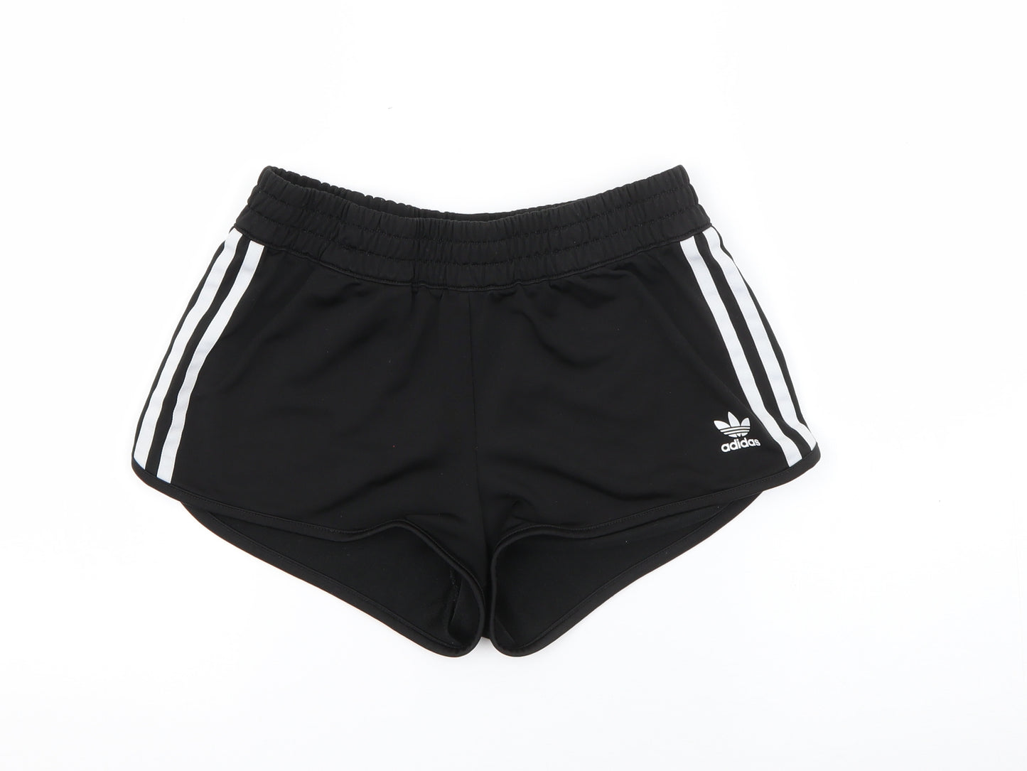adidas Womens Black  Polyester Sweat Shorts Size 8  Regular