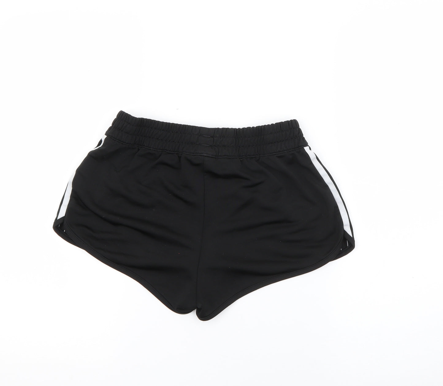 adidas Womens Black  Polyester Sweat Shorts Size 8  Regular