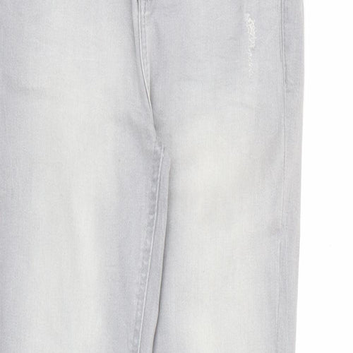 New Look Womens Grey  Cotton Skinny Jeans Size 10 L26 in Regular Button