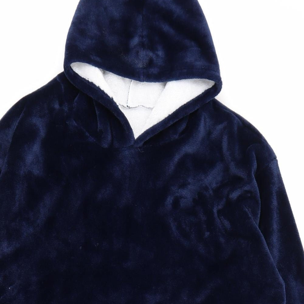 Preworn Womens Blue  Cotton Pullover Hoodie One Size