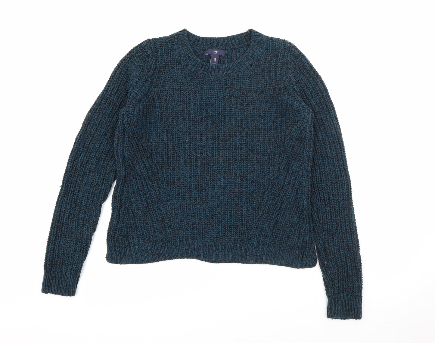 Gap Womens Blue Crew Neck  Cotton Pullover Jumper Size S