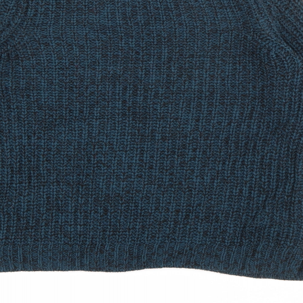 Gap Womens Blue Crew Neck  Cotton Pullover Jumper Size S