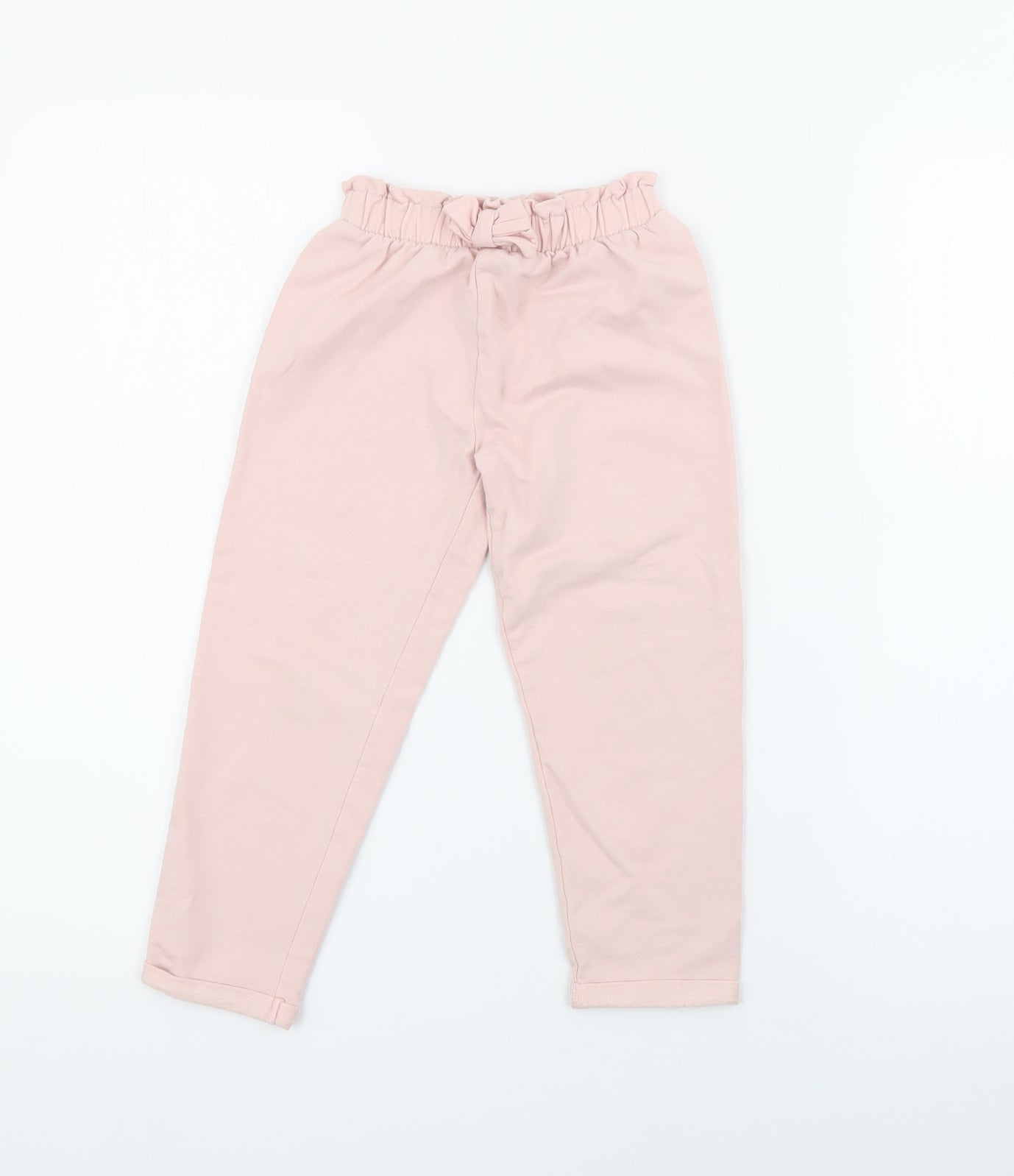 Matalan Girls Pink  Cotton Jogger Trousers Size 3-4 Years  Regular