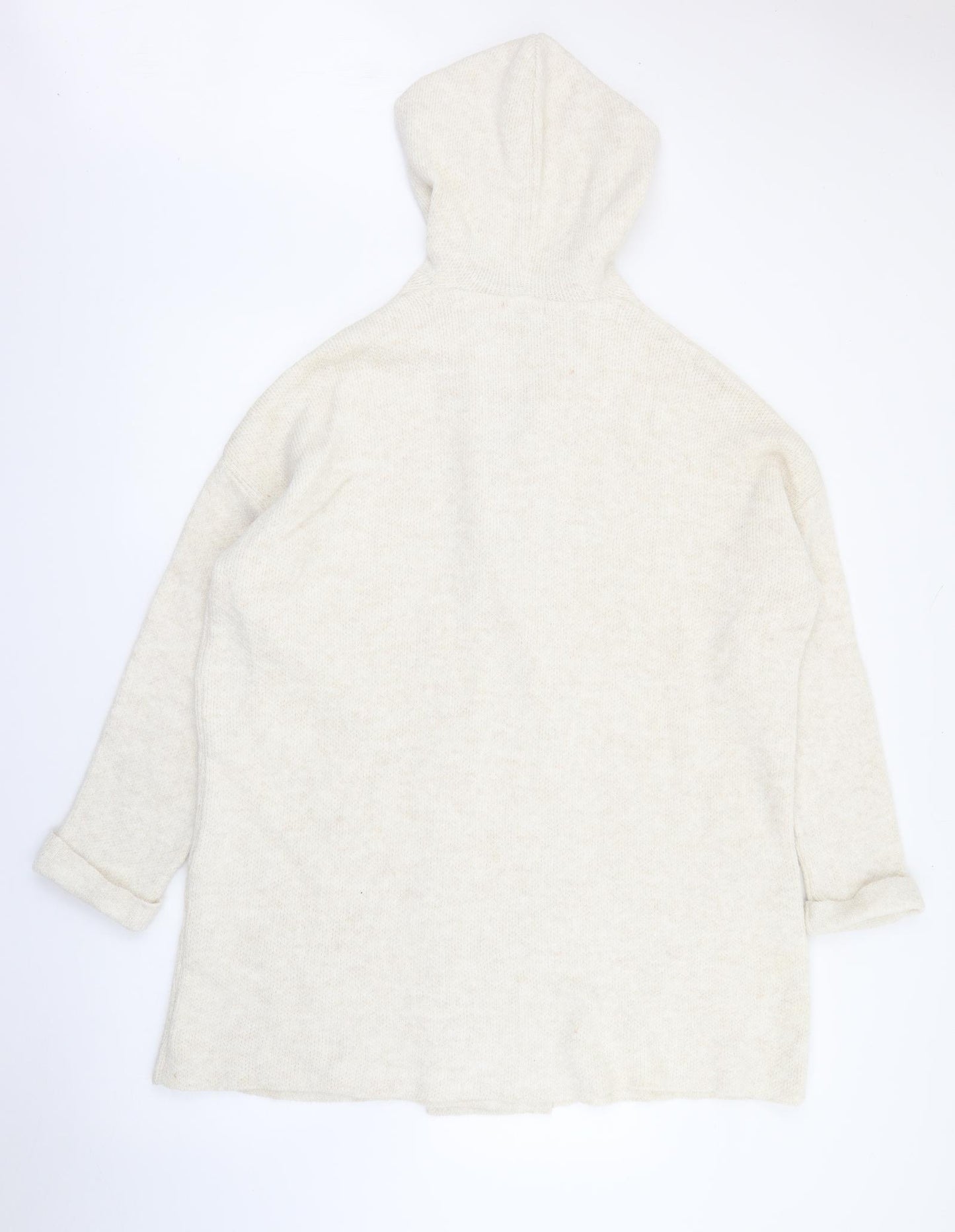 TU Womens Ivory Round Neck  Acrylic Cardigan Jumper Size XL
