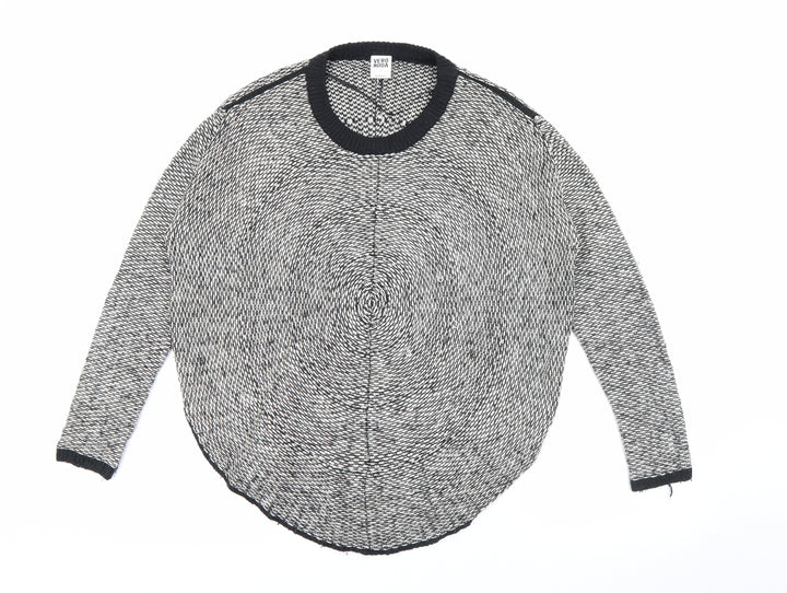 VERO MODA Womens Black Crew Neck  Acrylic Pullover Jumper Size S