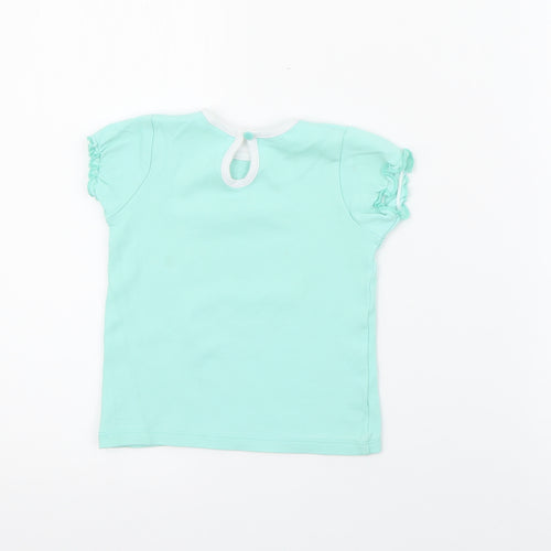 Baby Club Baby Blue  Cotton Pullover T-Shirt Size 18-24 Months Crew Neck Button - Super Sunny Days