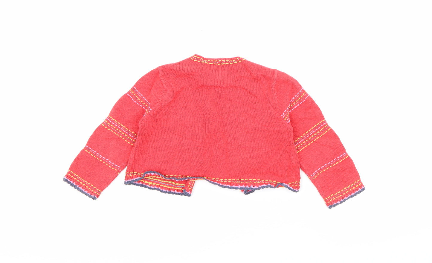 Catinini Girls Red Round Neck  Cotton Cardigan Jumper Size 3 Years  Button