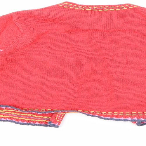 Catinini Girls Red Round Neck  Cotton Cardigan Jumper Size 3 Years  Button