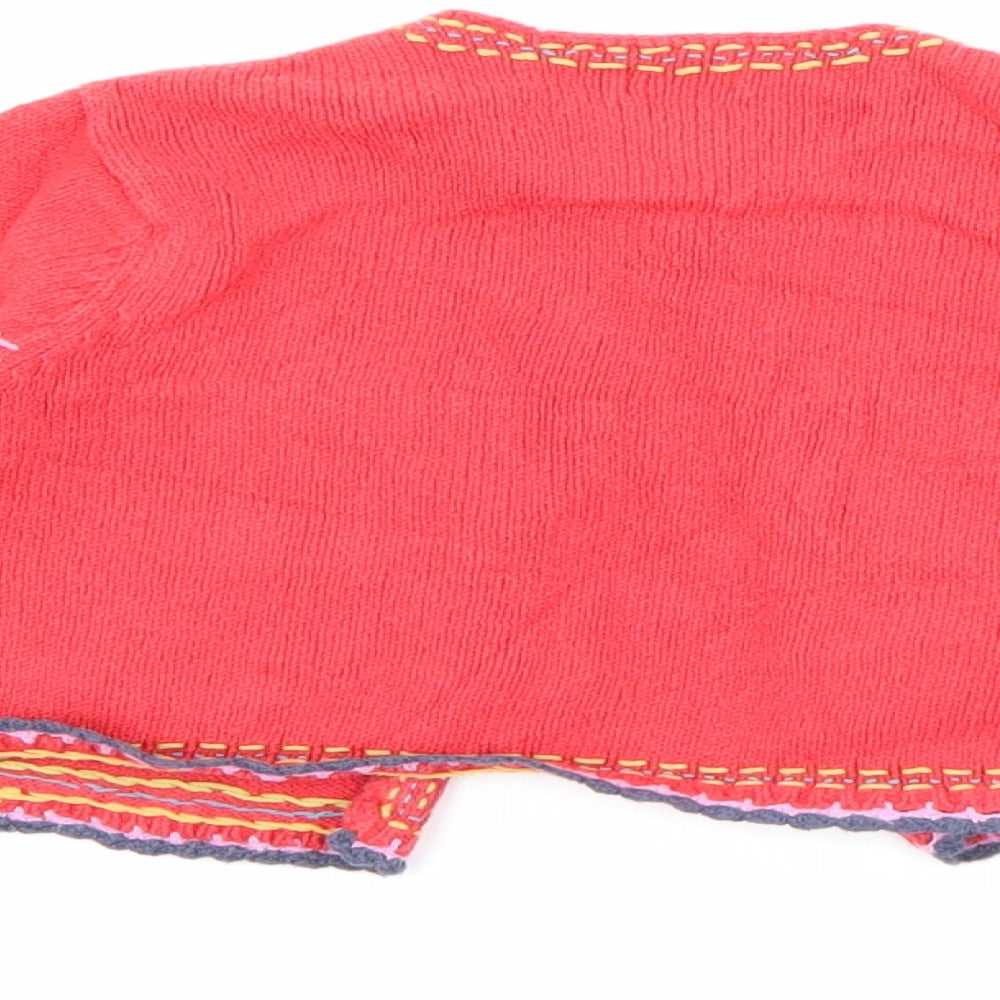 Catinini Girls Red Round Neck  Cotton Cardigan Jumper Size 3 Years  Button