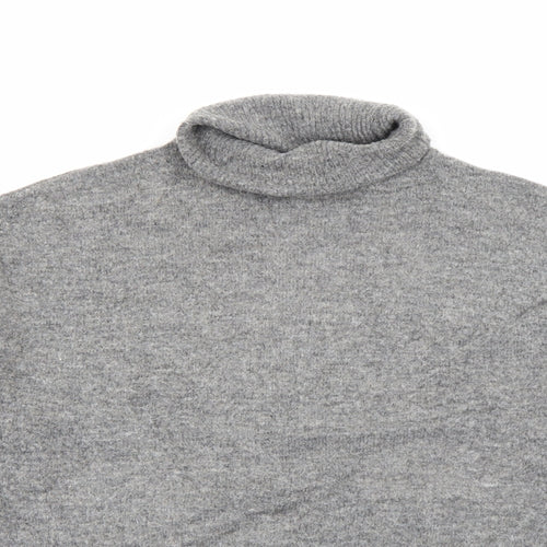 H&M Womens Grey Roll Neck  Acrylic Pullover Jumper Size XS