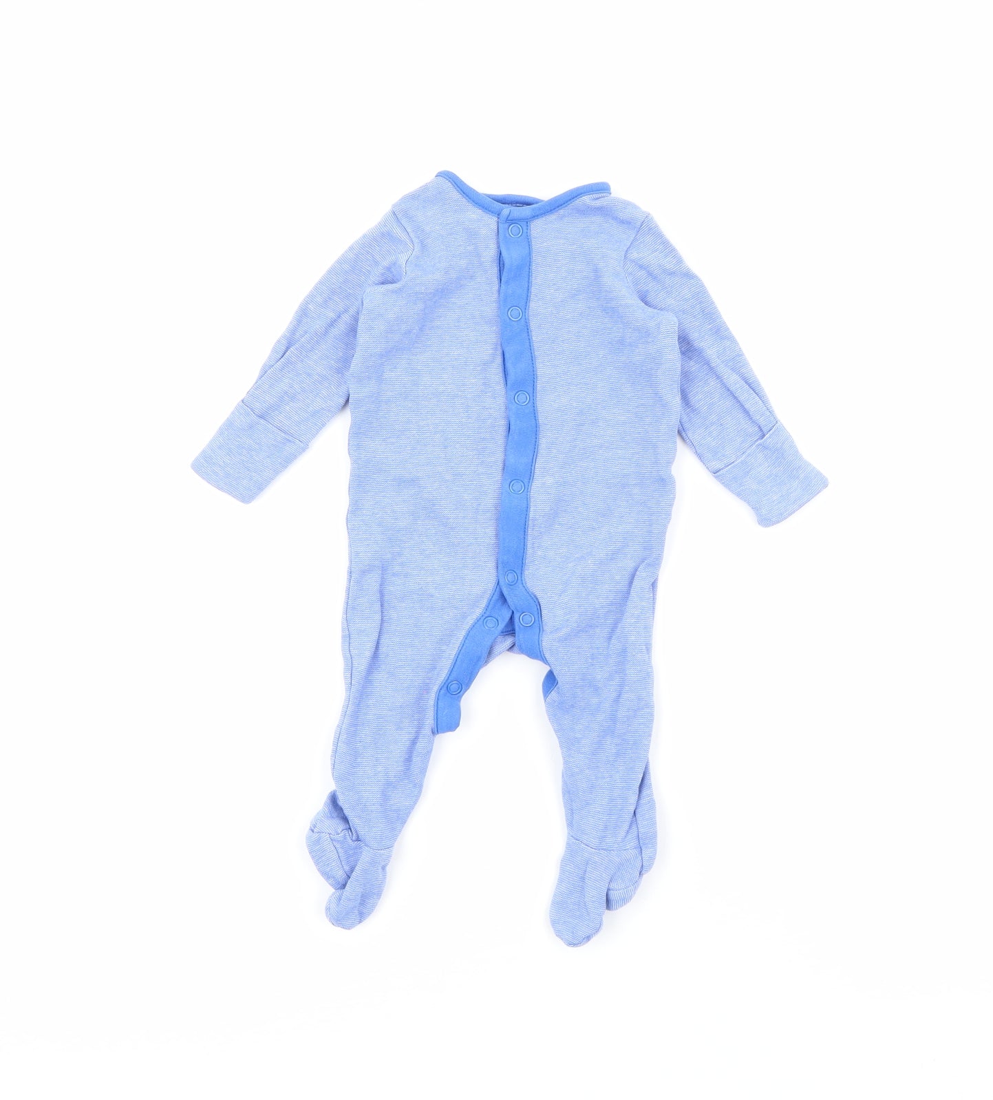 Dunnes Stores Baby Beige  Cotton Babygrow One-Piece Size 0-3 Months  Snap