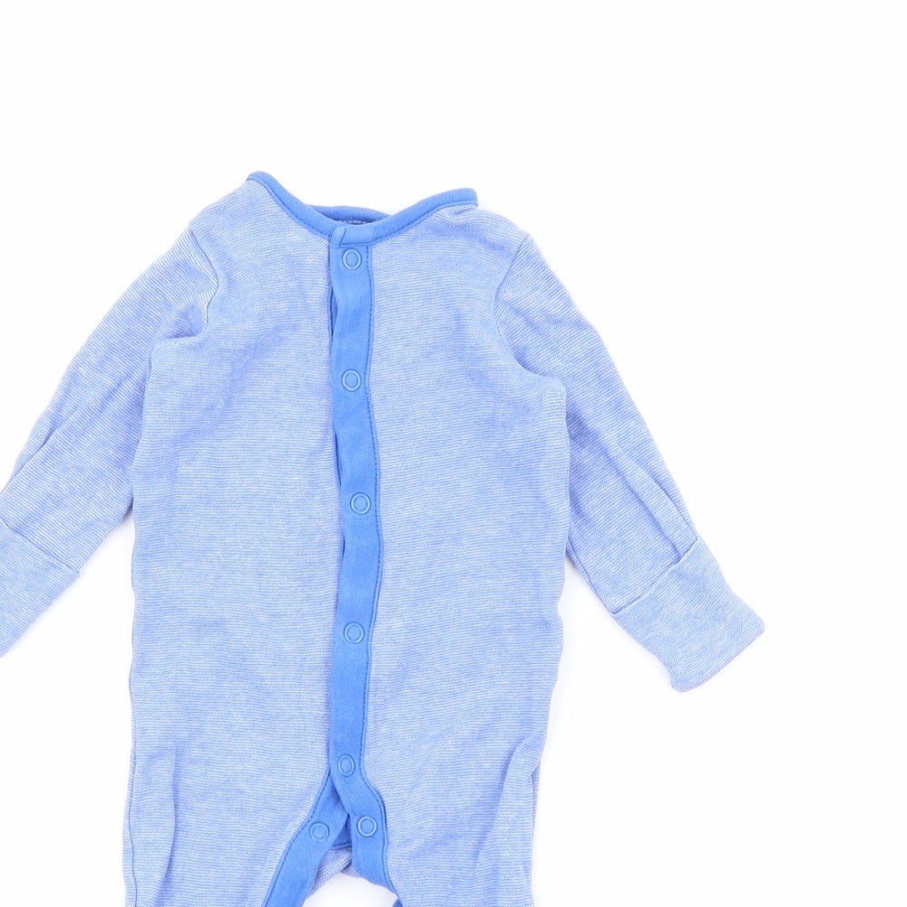 Dunnes Stores Baby Beige  Cotton Babygrow One-Piece Size 0-3 Months  Snap