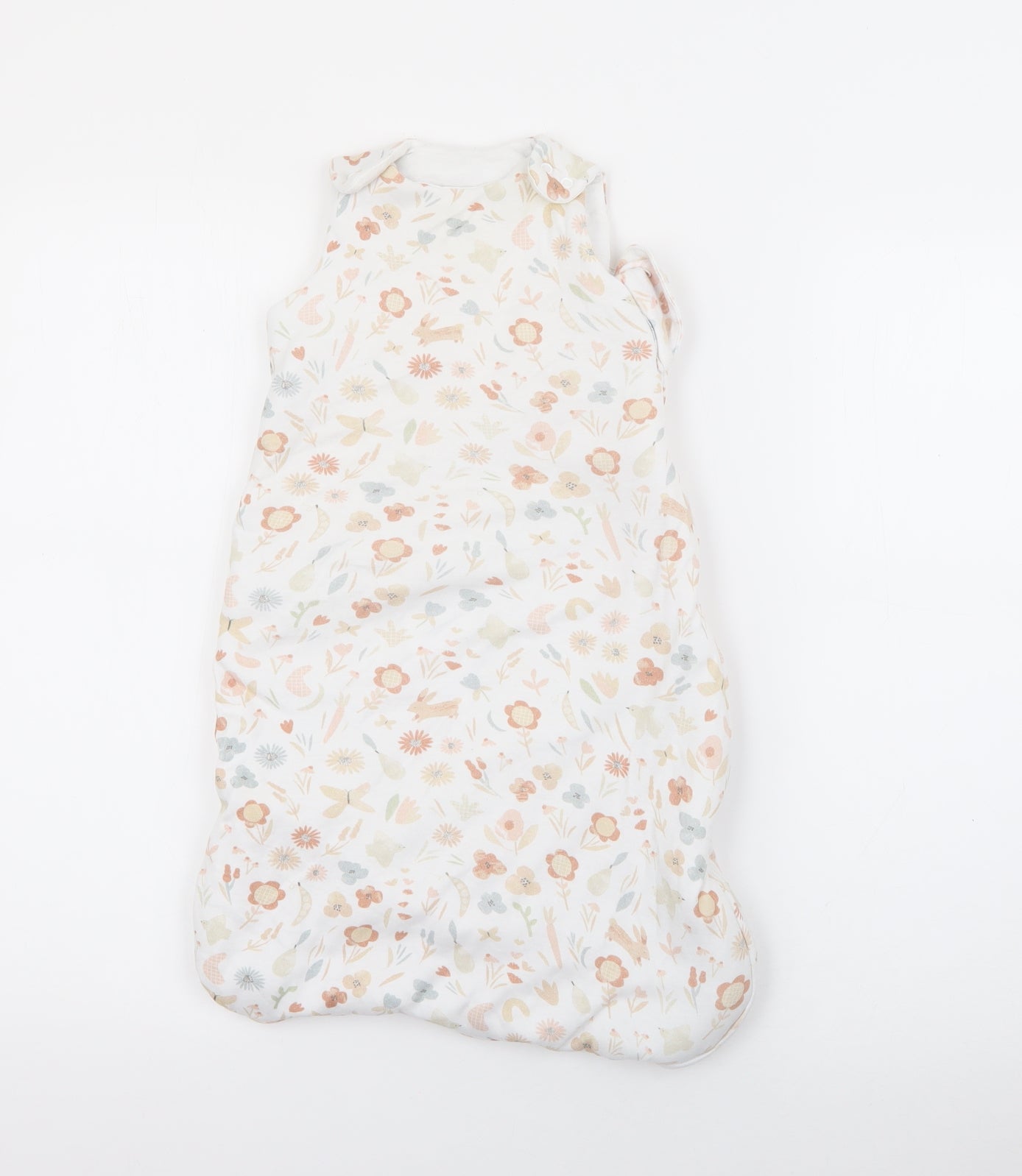 George Baby White Geometric Cotton Babygrow One-Piece Size 0-3 Months  Zip - Baby Bag