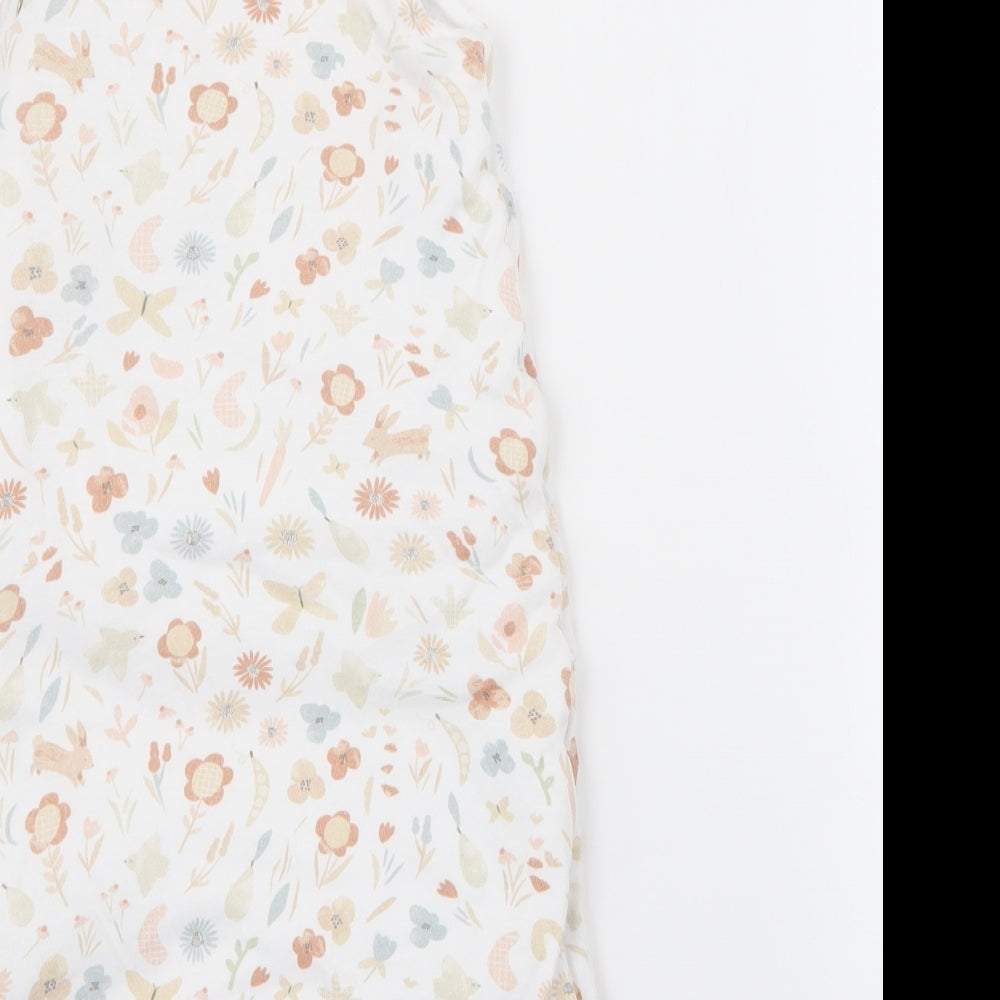 George Baby White Geometric Cotton Babygrow One-Piece Size 0-3 Months  Zip - Baby Bag