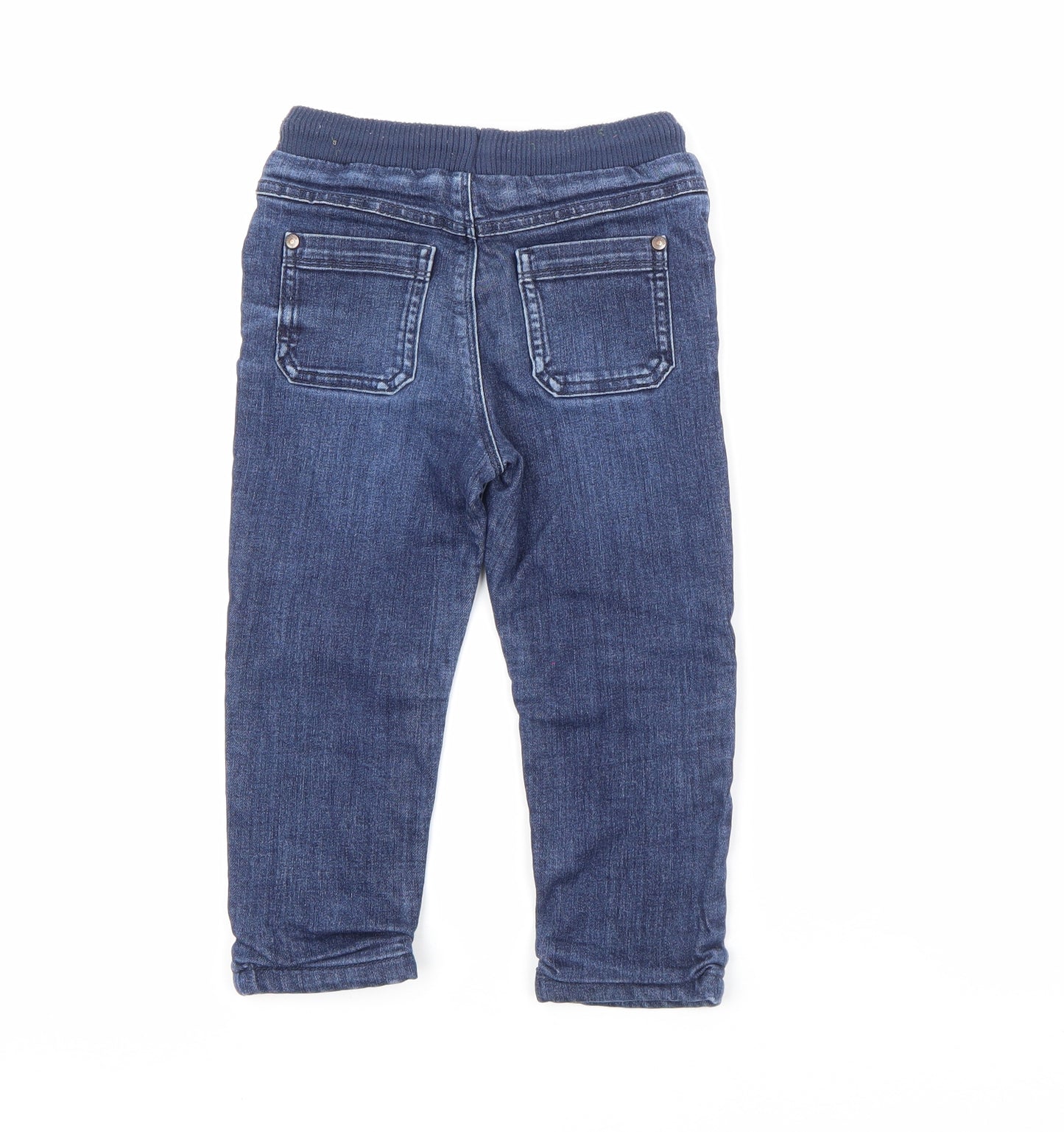 George Boys Blue  Cotton Straight Jeans Size 2-3 Years  Regular