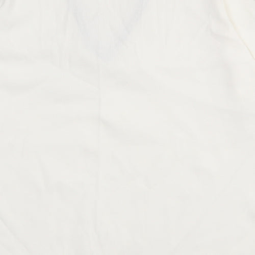 Berkertex Womens White  Viscose Basic T-Shirt Size 18 V-Neck