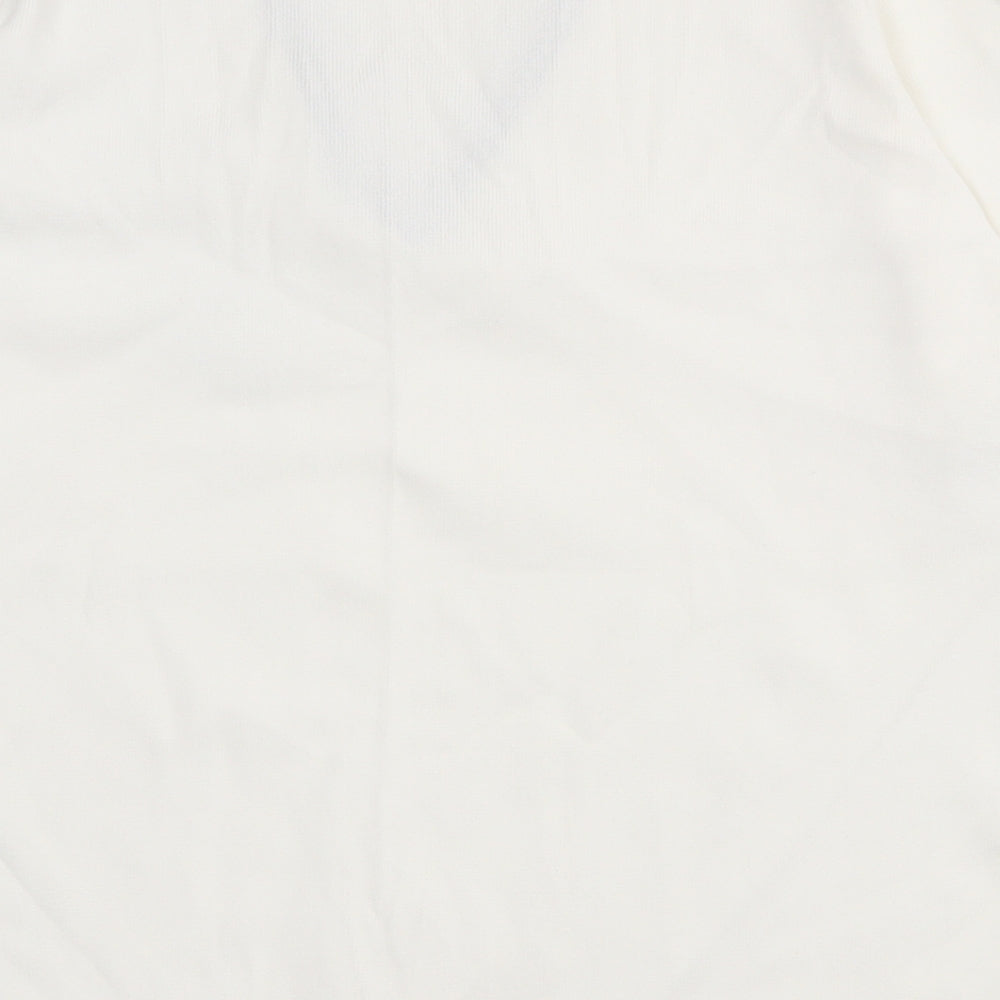 Berkertex Womens White  Viscose Basic T-Shirt Size 18 V-Neck