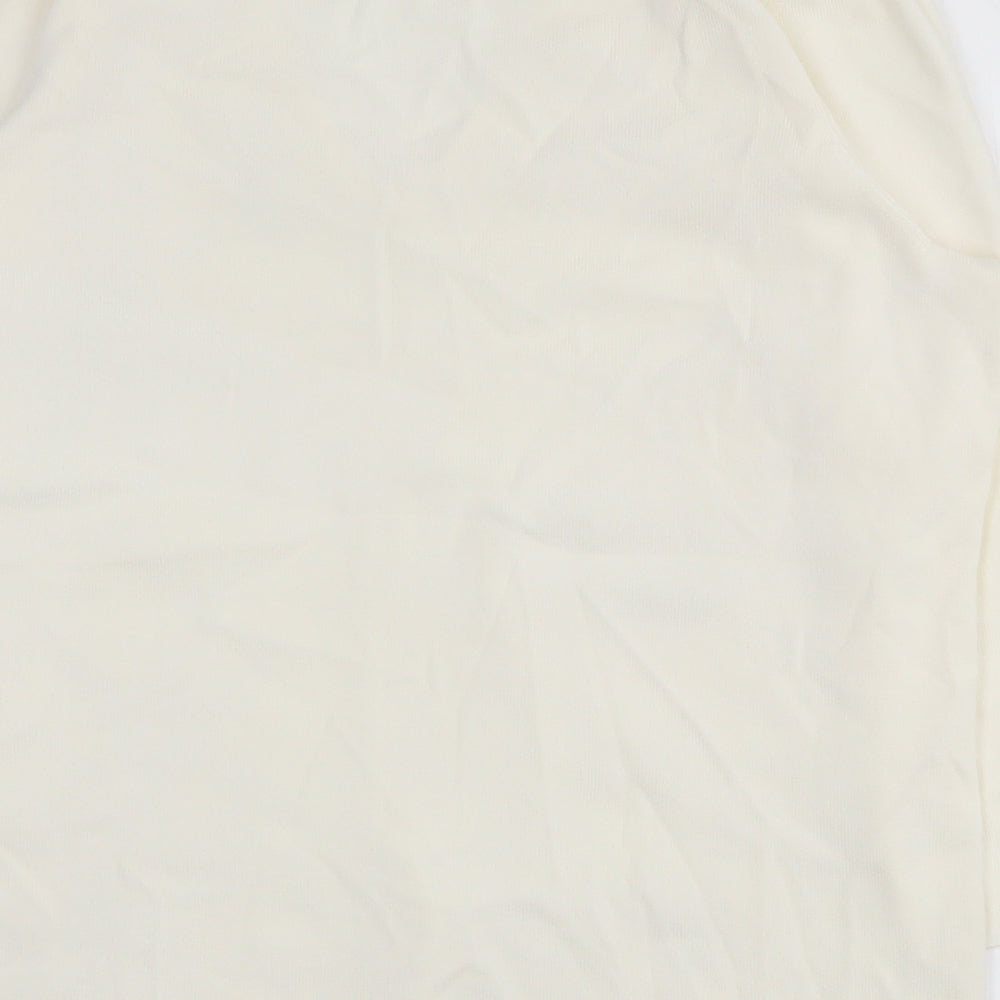 Berkertex Womens White V-Neck  Viscose Pullover Jumper Size 20