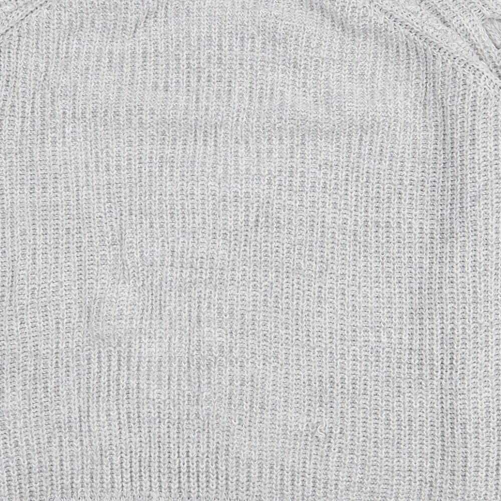 F&F Womens Grey Crew Neck  Acrylic Pullover Jumper Size 10
