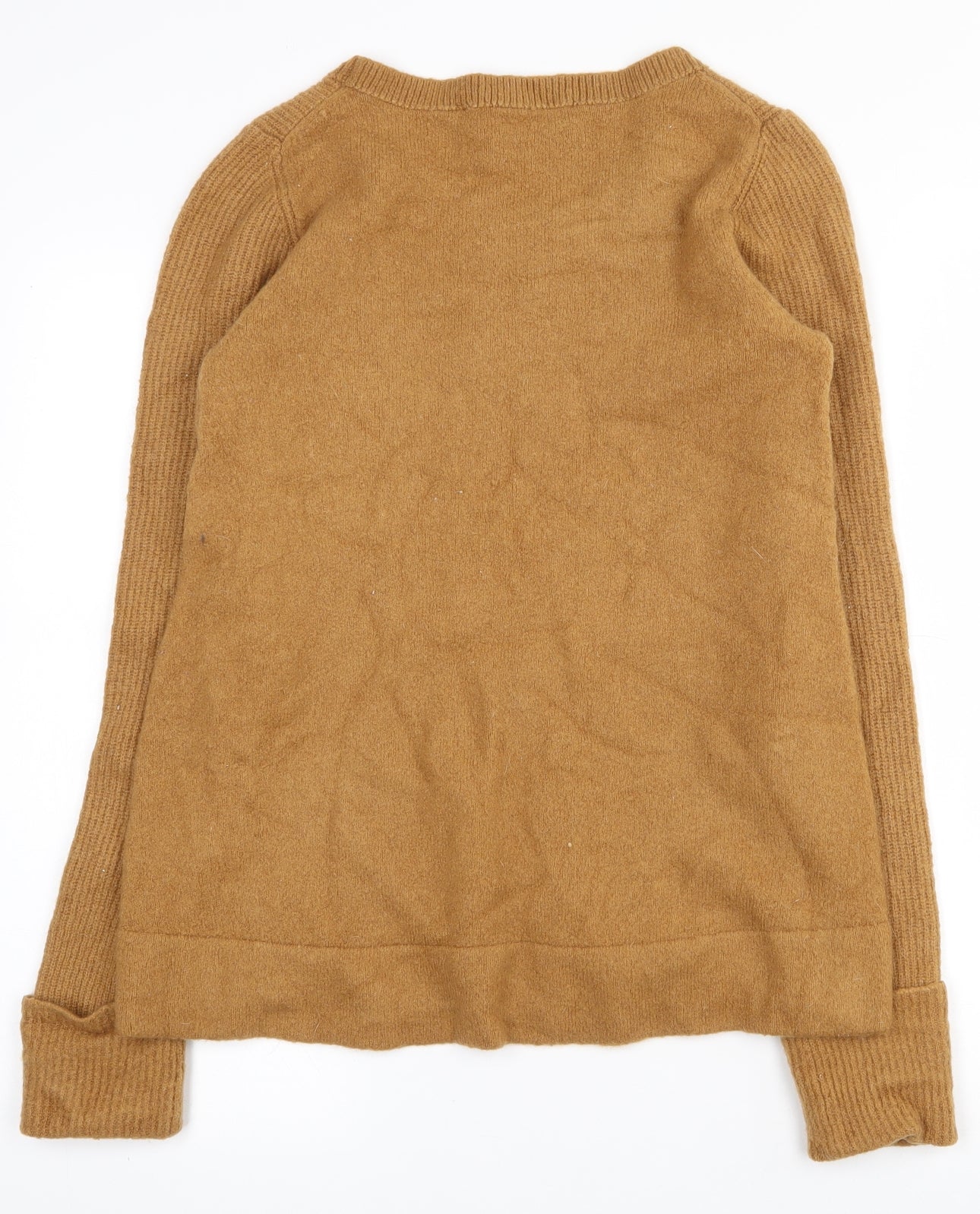 French Connection Womens Brown Round Neck  Acrylic Pullover Jumper Size M