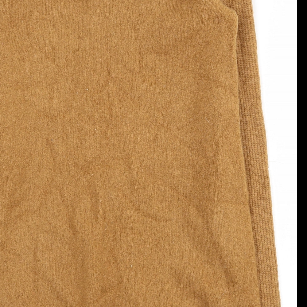 French Connection Womens Brown Round Neck  Acrylic Pullover Jumper Size M