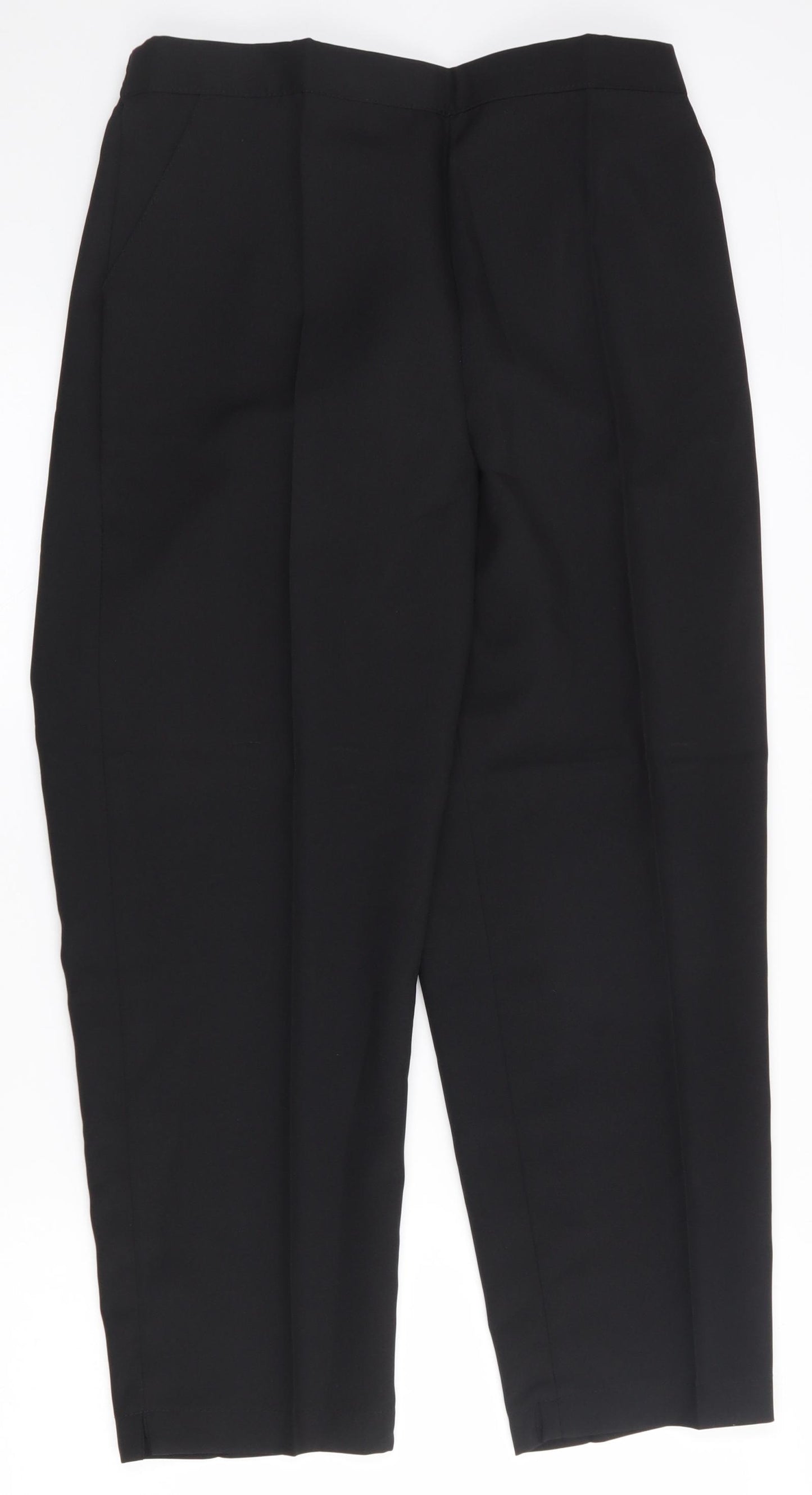 Emma Collection Womens Black  Polyester Trousers  Size 16 L25 in Regular
