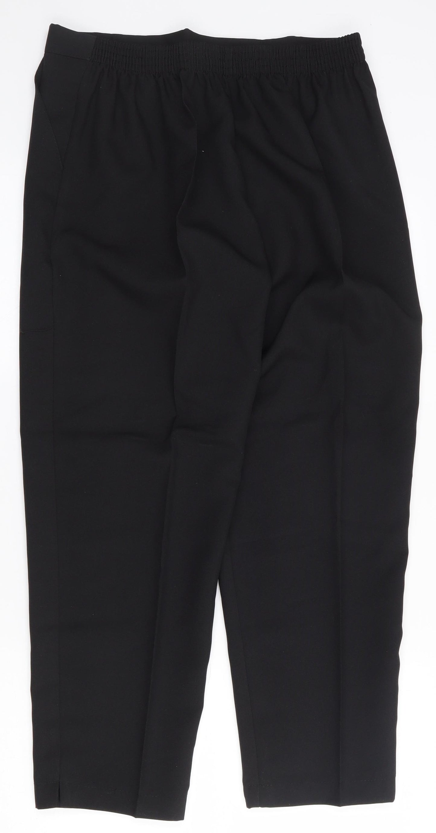 Emma Collection Womens Black  Polyester Trousers  Size 16 L25 in Regular