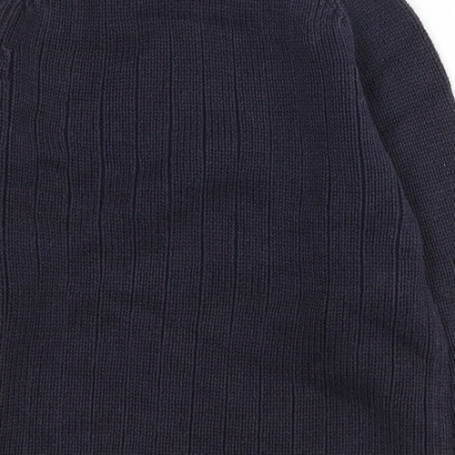 NEXT Boys Blue High Neck  100% Cotton Pullover Jumper Size 2-3 Years  Pullover
