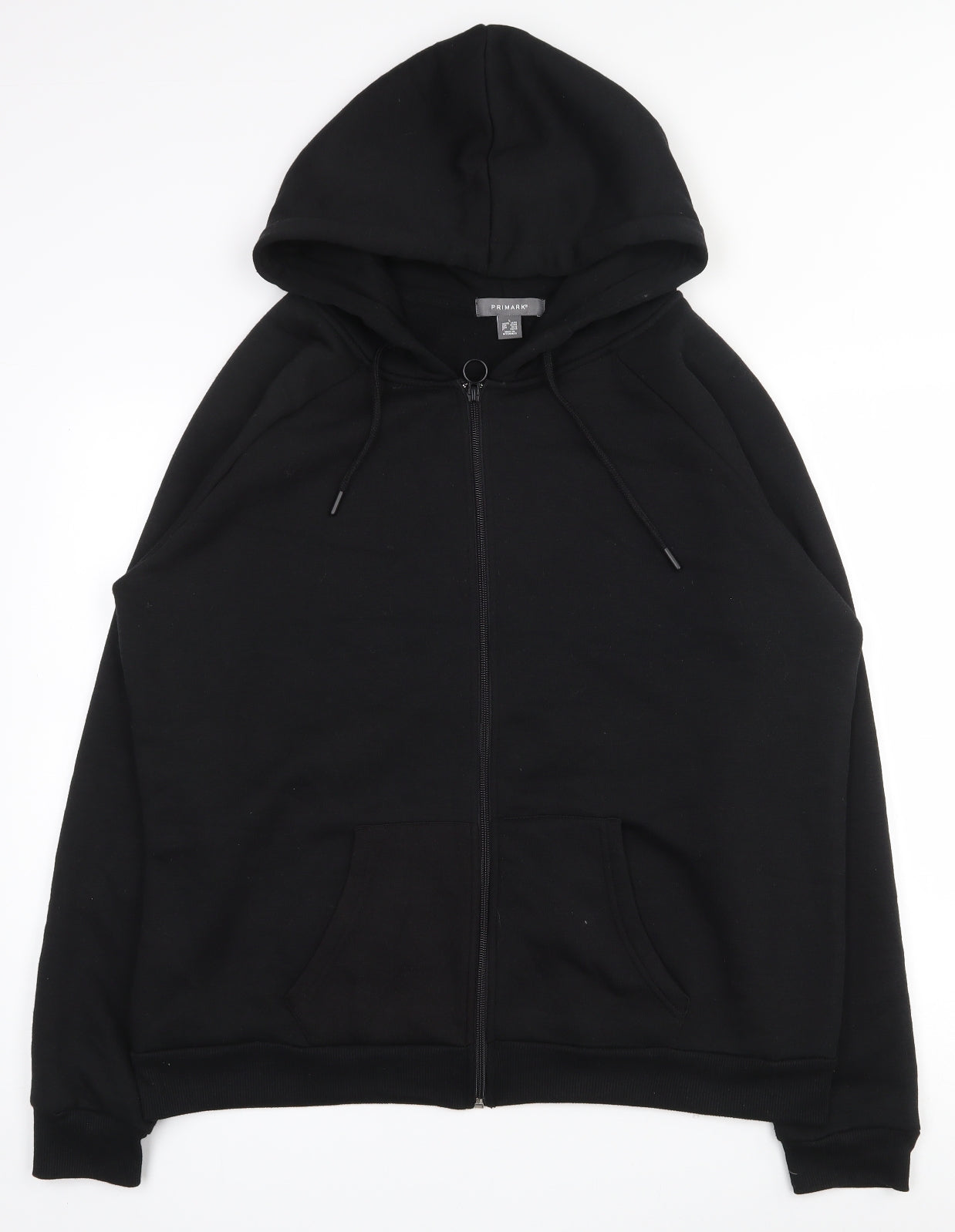 Primark Womens Black  Polyester Full Zip Hoodie Size 14  Zip - 14-16
