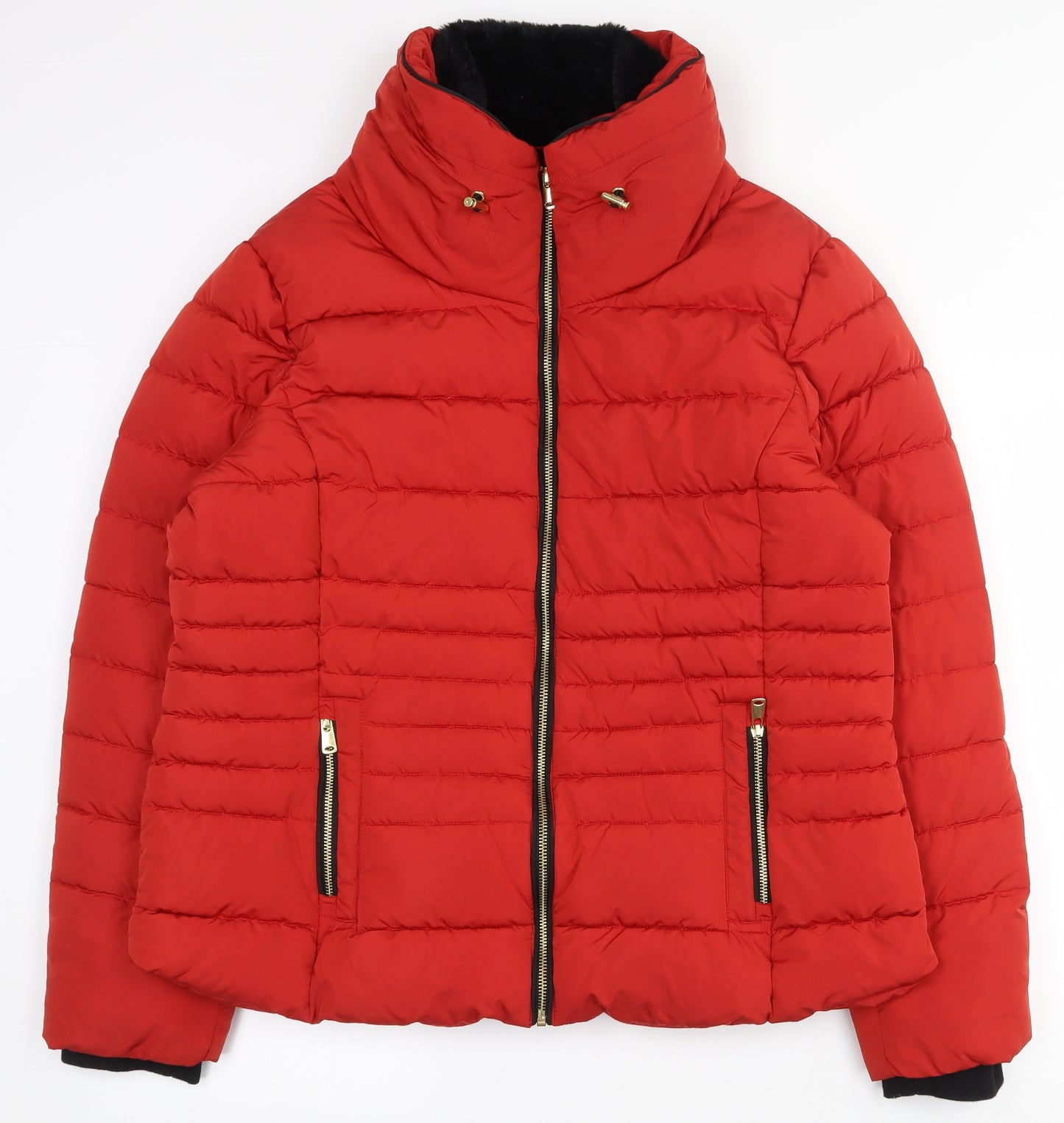 Nutmeg Womens Red   Puffer Jacket Coat Size 18  Zip