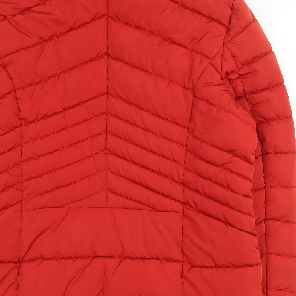 Nutmeg Womens Red   Puffer Jacket Coat Size 18  Zip