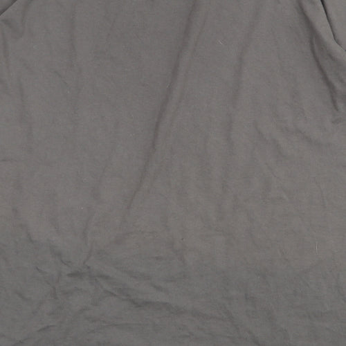 Gildan Mens Grey  Cotton  T-Shirt Size 3XL Round Neck
