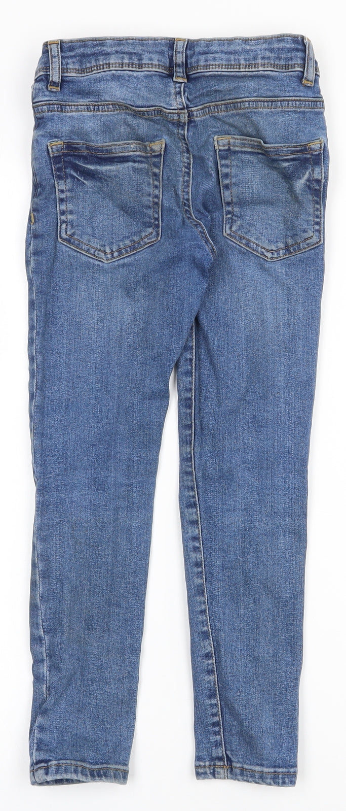 Primark Boys Blue  Cotton Skinny Jeans Size 5-6 Years  Regular Zip