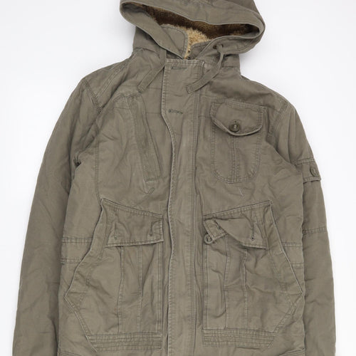 George Womens Green   Parka Coat Size S  Zip