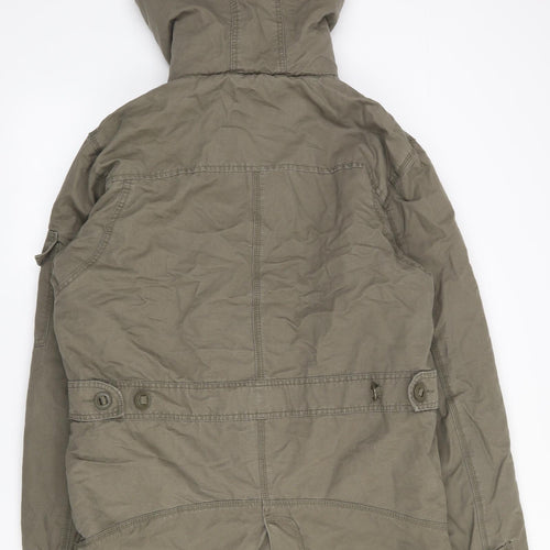 George Womens Green   Parka Coat Size S  Zip