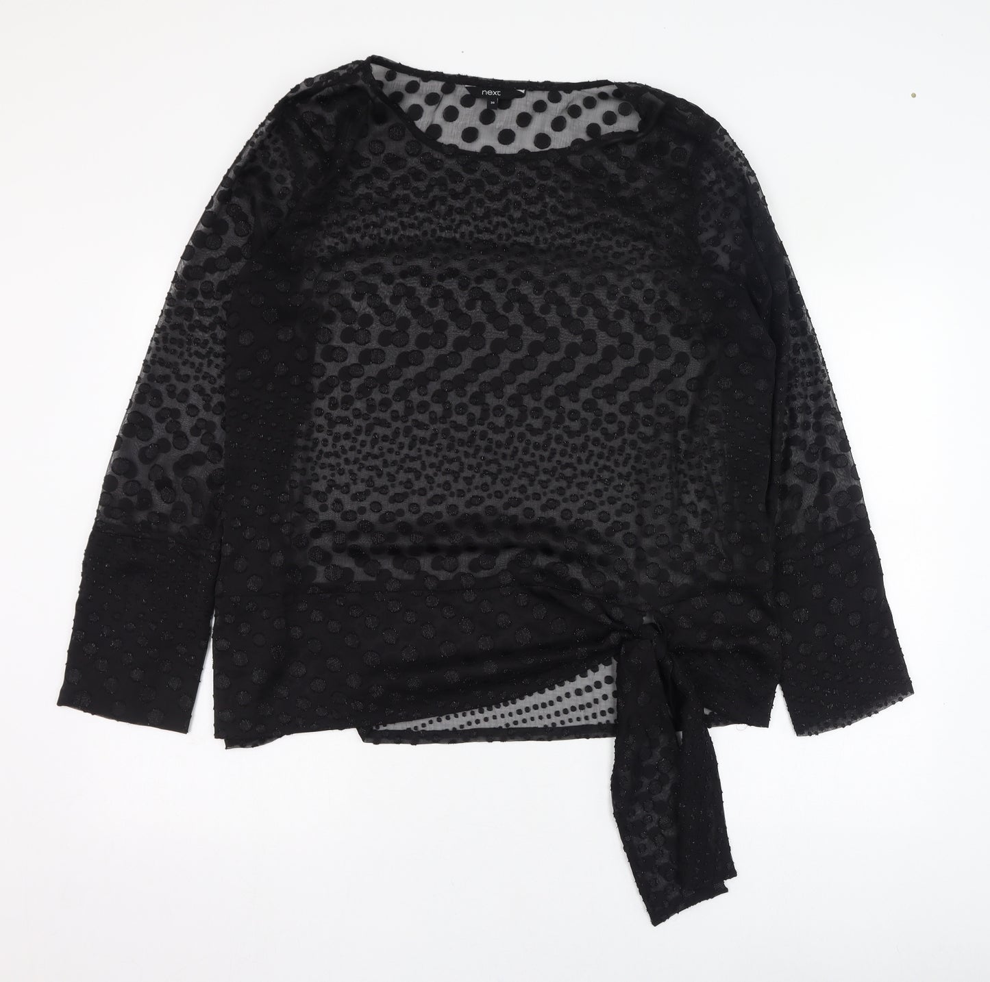 NEXT Womens Black  Polyester Basic Blouse Size 20 Round Neck