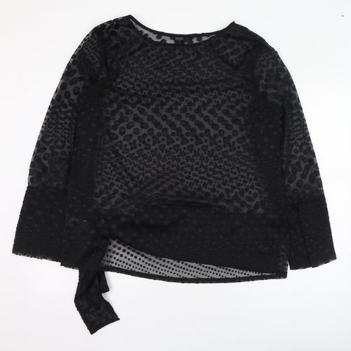 NEXT Womens Black  Polyester Basic Blouse Size 20 Round Neck