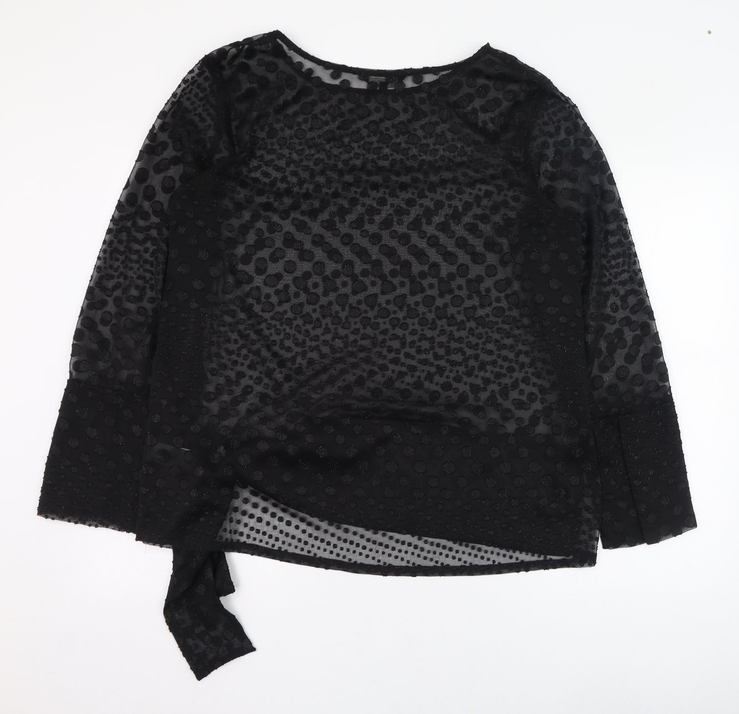 NEXT Womens Black  Polyester Basic Blouse Size 20 Round Neck