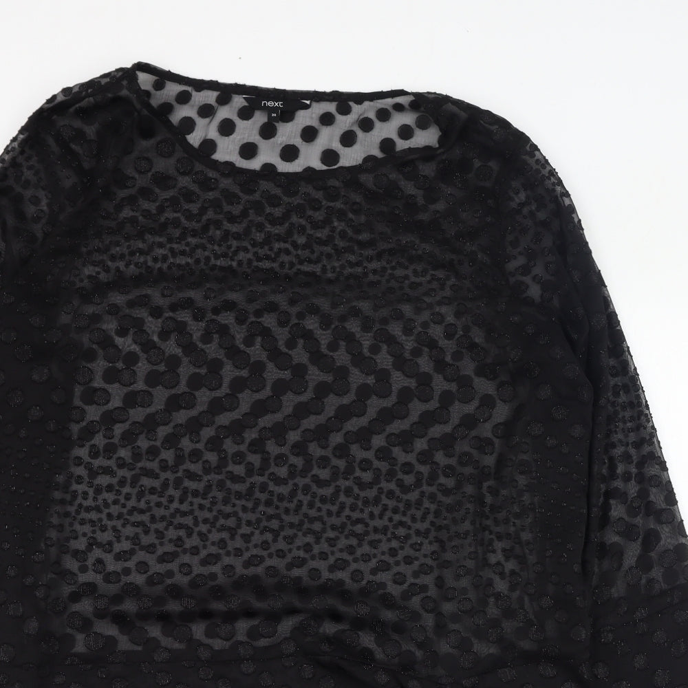 NEXT Womens Black  Polyester Basic Blouse Size 20 Round Neck