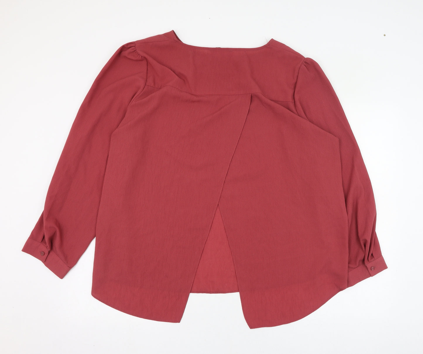 George Womens Red  Polyester Basic Blouse Size 20 Round Neck
