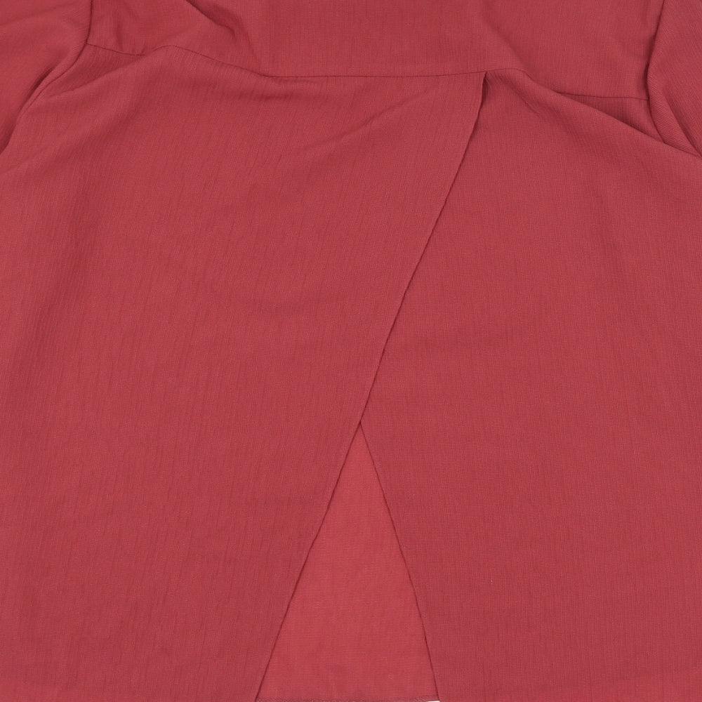 George Womens Red  Polyester Basic Blouse Size 20 Round Neck