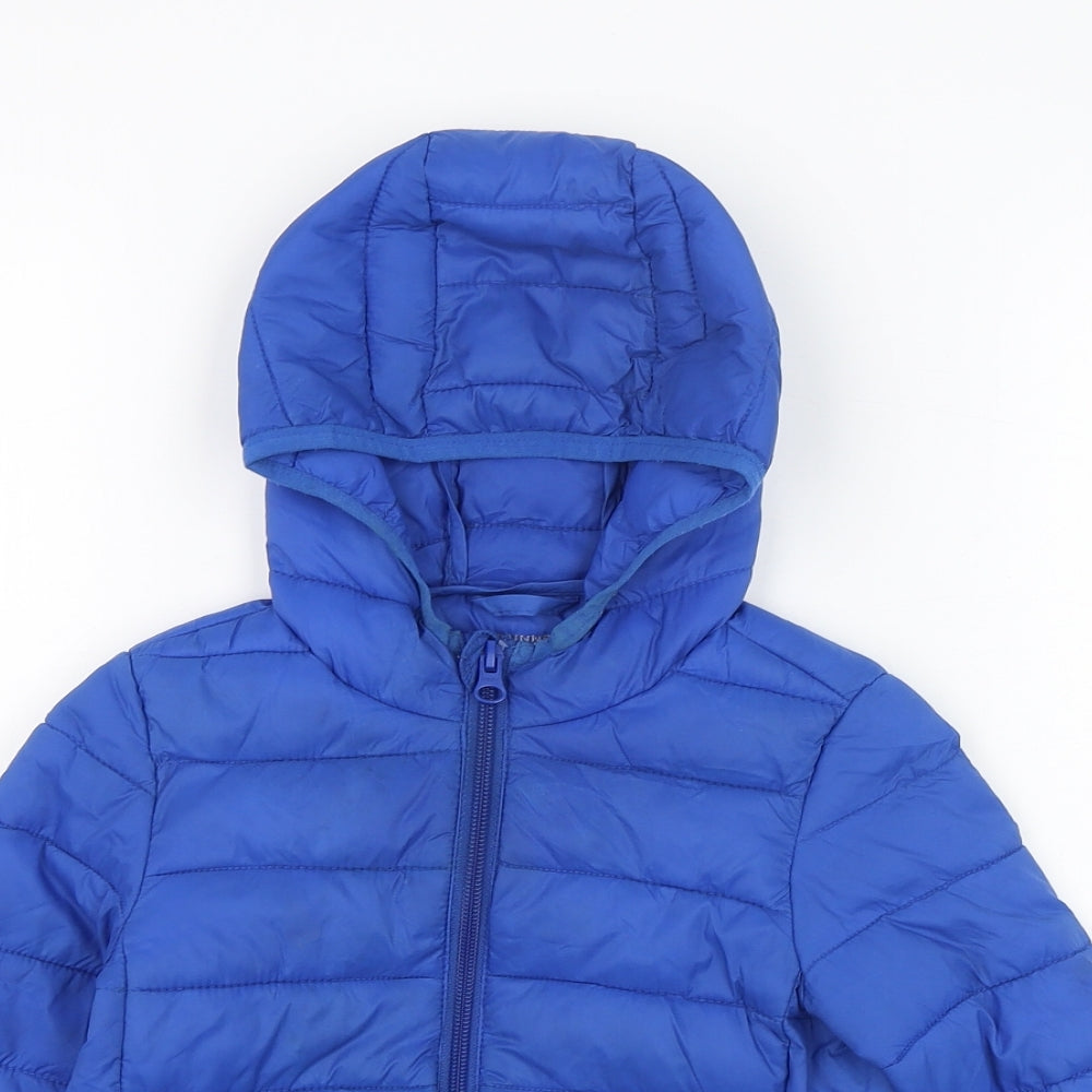 Dunnes Stores Boys Blue   Puffer Jacket Coat Size 2-3 Years  Zip
