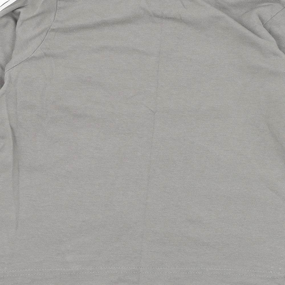 Matalan Boys Grey  Cotton Basic T-Shirt Size 6 Years Round Neck Pullover - Dinosaur